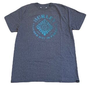 Hurley Men's Graphic T-Shirt - Gray "Another Day in Paradise" - Size Large
